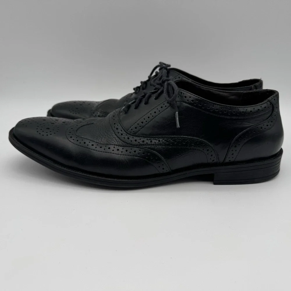 Men's Studio Belvedere Ryan Men's Size 11D Black Leather Lace Up Oxford Shoes